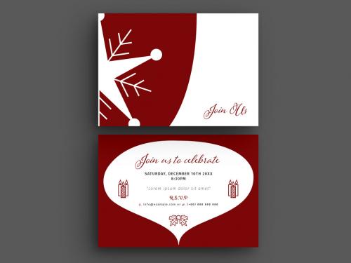 Holiday Invitation Layout - 221500296