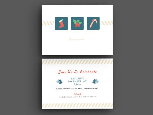 Holiday Invitation Layout - 221500303