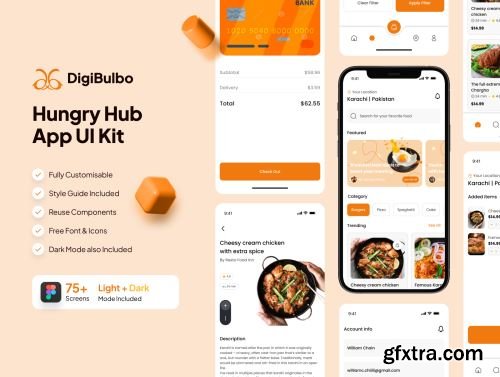 Hungry Hub - Food App UI Kit Ui8.net