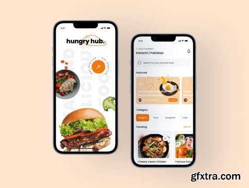 Hungry Hub - Food App UI Kit Ui8.net