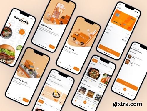 Hungry Hub - Food App UI Kit Ui8.net