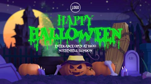 ArtList - 3D Cartoon Halloween Intro - 126011