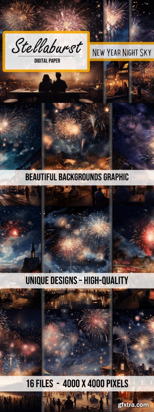 Stellaburst: New Year Night Sky Backdrop