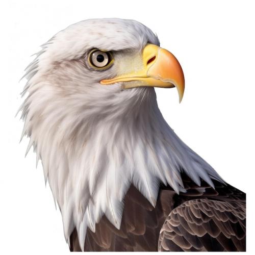 Beautiful Eagle Face Vector Icon Image