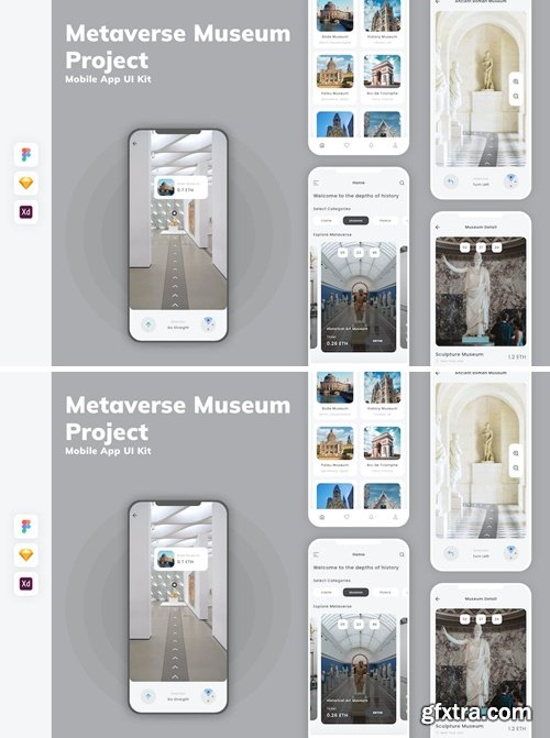 Metaverse Museum Project Mobile App UI Kit 9ZEZC4F