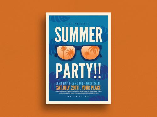 Summer Party Flyer Layout - 222354900