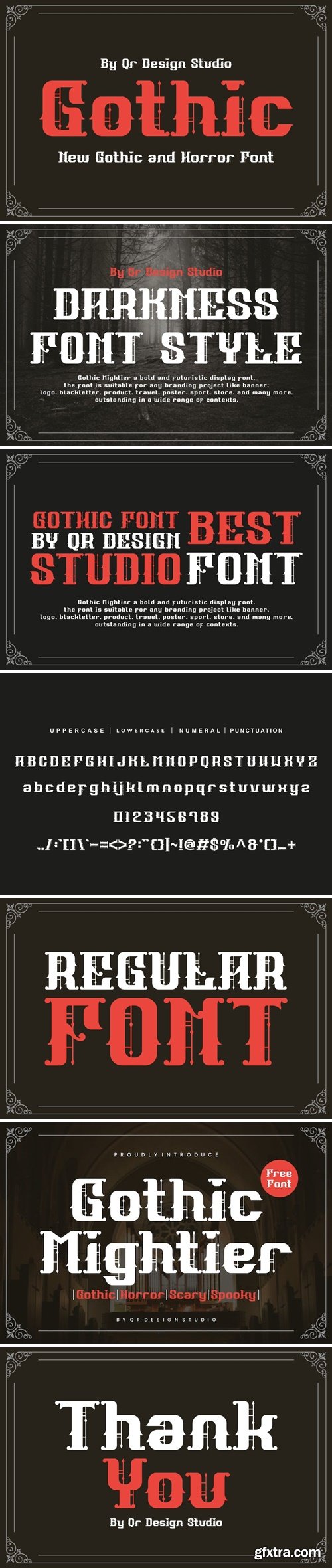 Gothic Mightier - Metal Font