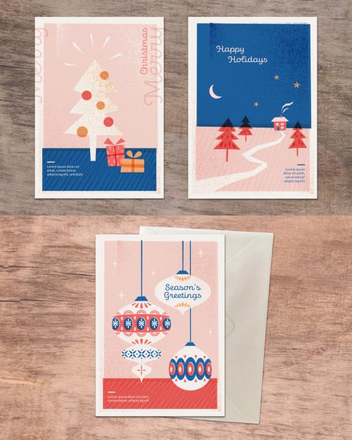 Christmas Card Layout Set - 222543401