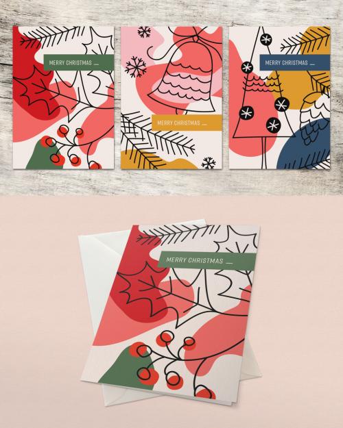 Christmas Card Layout Set - 222543563