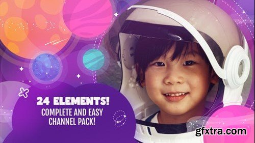 Videohive Kids Tv Streaming And Youtube Channel Pack Space Themed 49000302