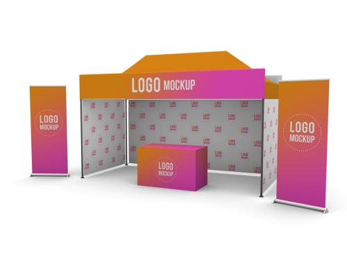 Promotional Outdoor Event Trade Show Materials Mockup - 223034031