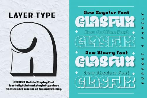 Glasfur - Bubble Display Font