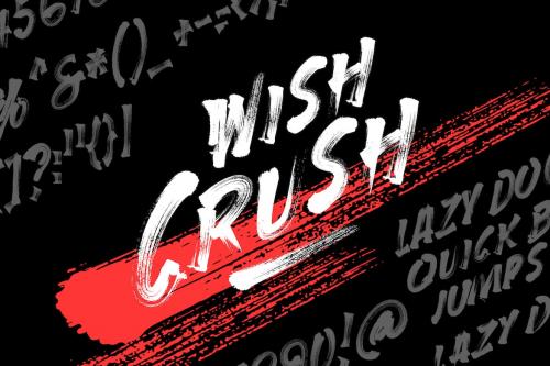 Wish Crush. Dry Brush Font