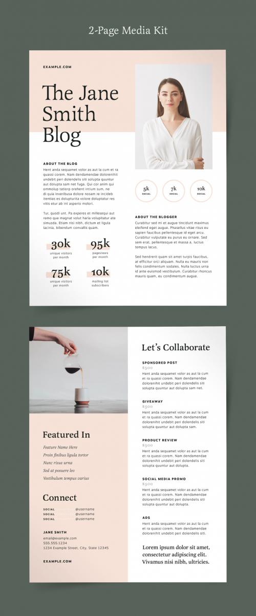 Blogger Media Kit Layout - 223446827