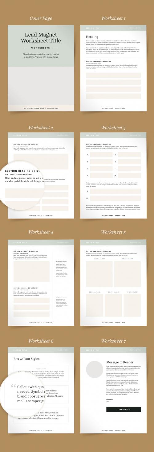 Worksheet Booklet Layouts - 223446835