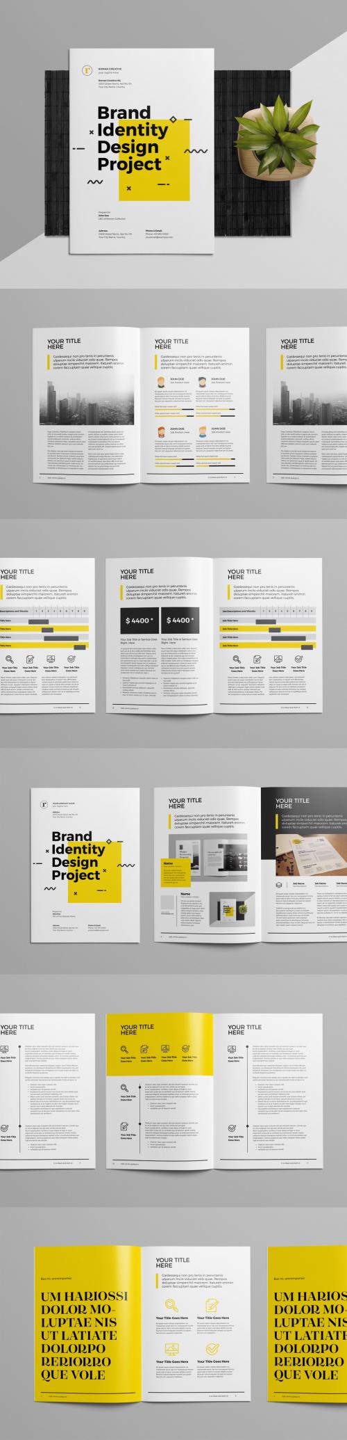 Brand Identity and Proposal Layout with Yellow Accents - 223606446