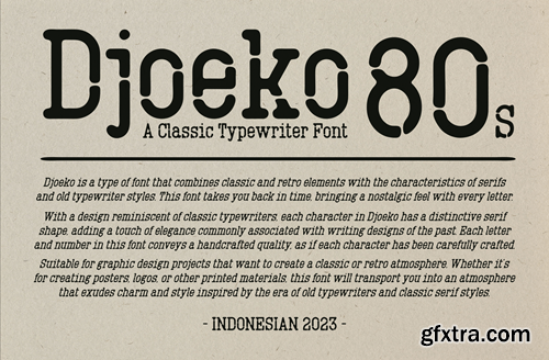 Djoeko - A Classic Typewriter Font VEBNY4R