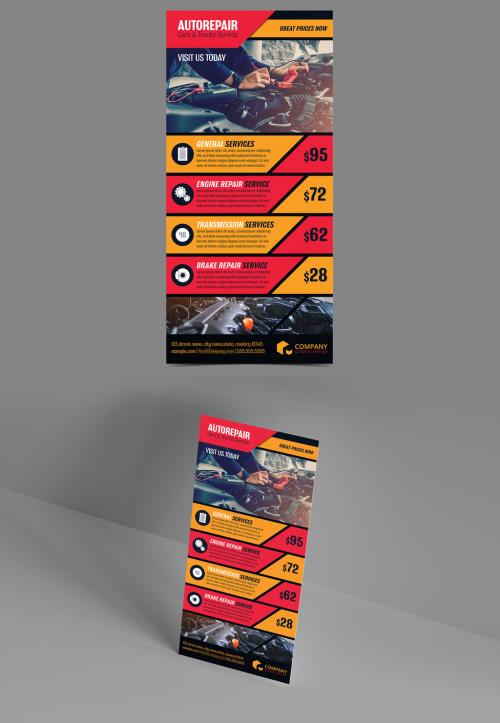 Red and Orange DL Flyer Layout - 224232751