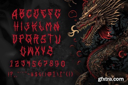 Sakabato Blackleter Metal Horror Font EN35678