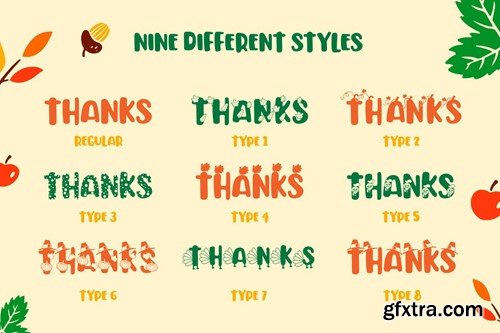 Thanksgiving Joy -Various Fun Font D7LS9DR