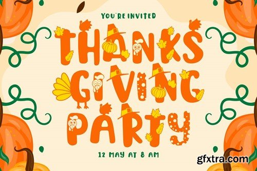 Thanksgiving Joy -Various Fun Font D7LS9DR