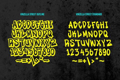 Vinzella Street - Layered Graffiti Font