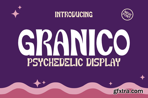 Granico - Psychedelic Display Font QQWA8VD