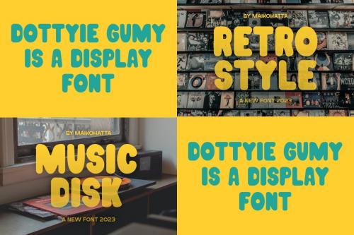 DOTTYIE GUMY - Retro Bubble Font