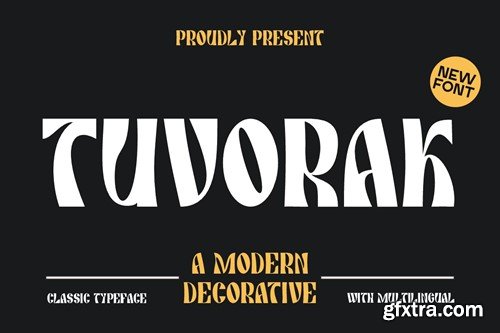 Tuvorak - Modern Decorative Font PM7R654