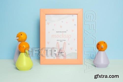 baby milestone frame mockup design 84418296