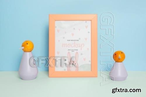 baby milestone frame mockup design 84418295