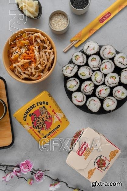 Chinese food mockup design 84418345