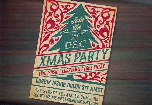 Christmas Party Flyer Layout - 224257087