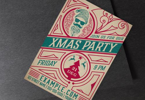 Christmas Party Flyer Layout - 224257105