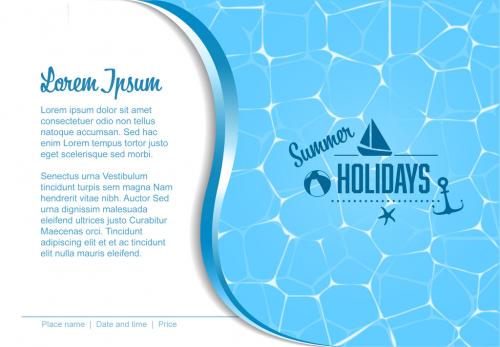 Flyer Layout with a Pool Image - 224772600