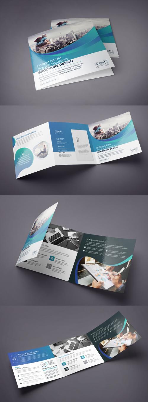 Square Tri-Fold Brochure Layout - 224901047