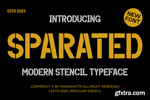 Sparated - Modern Stencil Typeface X4APKWP