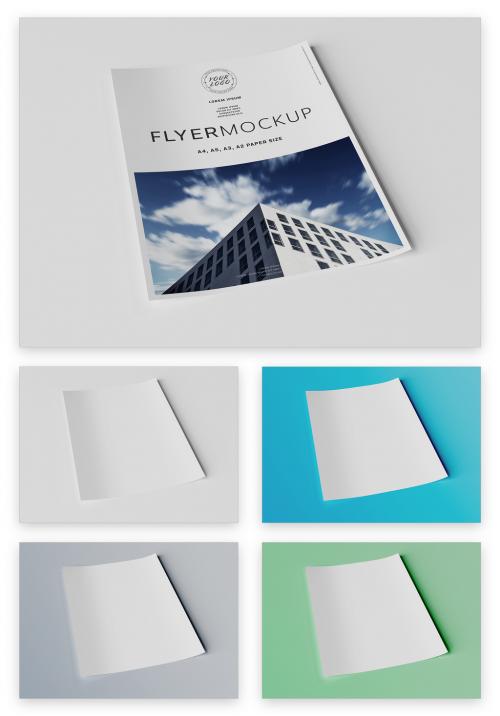 Paper on White Background Mockup - 224942237