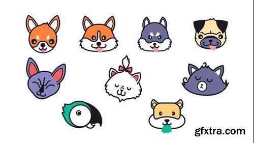 Videohive Animated Pet Icons 49001935