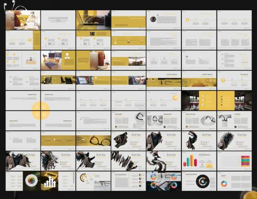 Presentation Layout with Yellow Accents - 226571454