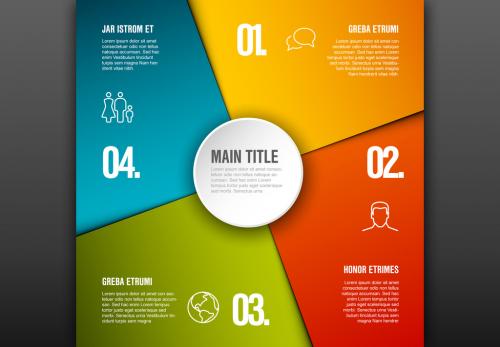 Colorful 4 Section Infographic Layout - 226833711