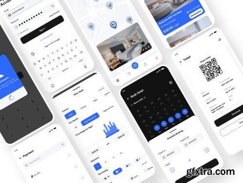 Hoteru - Hotel Booking Mobile App UI Kit Ui8.net