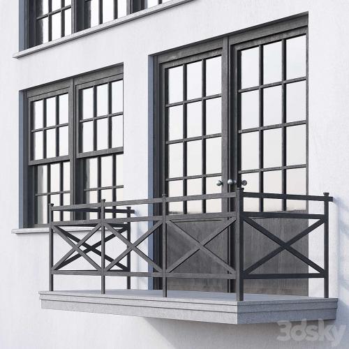 Black loft windows