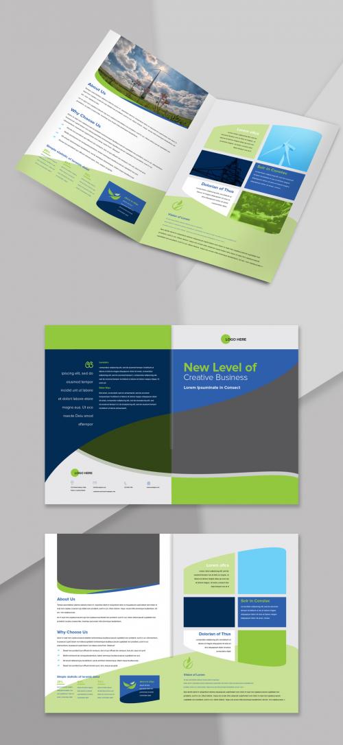 Blue and Green Brochure Layout - 228005035