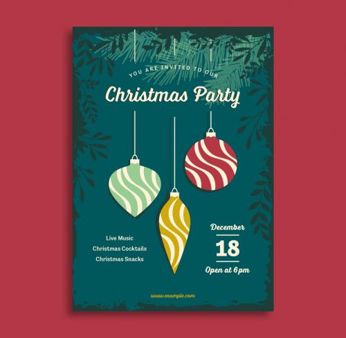 Christmas Party Flyer Layout - 228172762