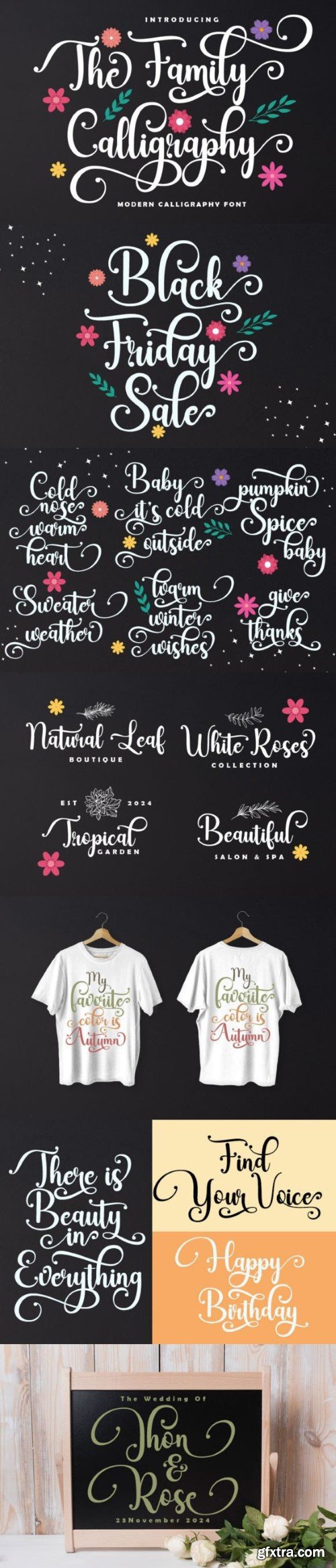 The Family Calligraphy Font