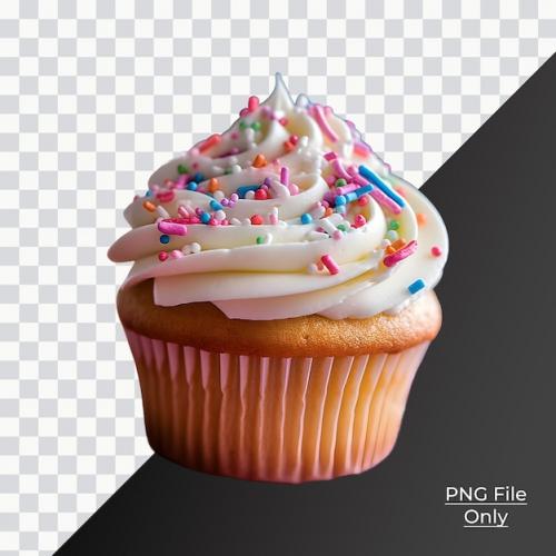 Delicious And Sweet Cupcake Soft Smooth Lighting Only Png Premium Psd