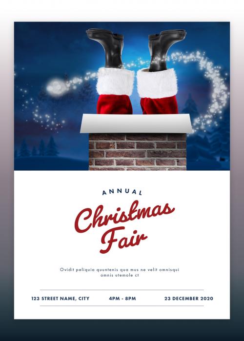 Christmas Event Poster with Santa Illustration - 228546290