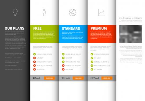 Product Comparison Table Layout - 229244926