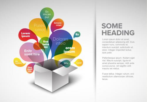 Infographic Layout with Colorful Box - 229244952